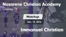 Matchup: Nazarene Christian A vs. Immanuel Christian 2015