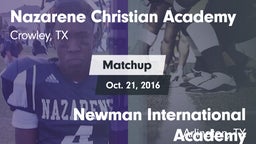 Matchup: Nazarene Christian A vs. Newman International Academy  2015