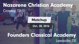 Matchup: Nazarene Christian A vs. Founders Classical Academy  2015