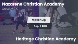 Matchup: Nazarene Christian A vs. Heritage Christian Academy 2017