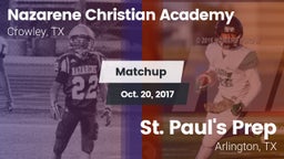 Matchup: Nazarene Christian A vs. St. Paul's Prep  2017