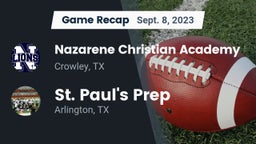 Recap: Nazarene Christian Academy  vs. St. Paul's Prep  2023