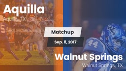 Matchup: Aquilla vs. Walnut Springs  2017