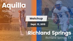 Matchup: Aquilla vs. Richland Springs  2019