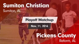 Matchup: Sumiton Christian vs. Pickens County  2016