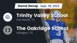 Recap: Trinity Valley School vs. The Oakridge School 2022
