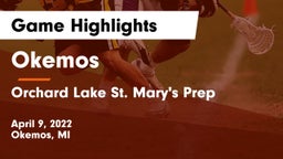 Okemos  vs Orchard Lake St. Mary's Prep Game Highlights - April 9, 2022