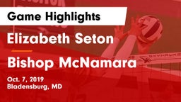 Elizabeth Seton  vs Bishop McNamara  Game Highlights - Oct. 7, 2019