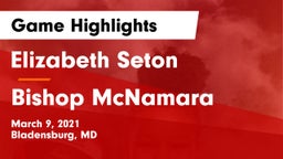 Elizabeth Seton  vs Bishop McNamara  Game Highlights - March 9, 2021
