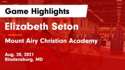 Elizabeth Seton  vs Mount Airy Christian Academy Game Highlights - Aug. 28, 2021