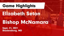 Elizabeth Seton  vs Bishop McNamara  Game Highlights - Sept. 21, 2021