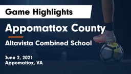 Appomattox County  vs Altavista Combined School  Game Highlights - June 2, 2021