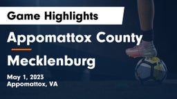 Appomattox County  vs Mecklenburg  Game Highlights - May 1, 2023