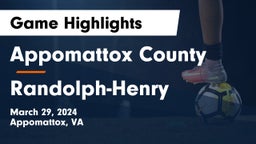 Appomattox County  vs Randolph-Henry Game Highlights - March 29, 2024