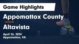 Appomattox County  vs Altavista  Game Highlights - April 26, 2024