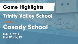 Trinity Valley School vs Casady School Game Highlights - Feb. 1, 2019