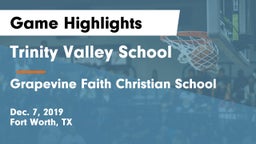 Trinity Valley School vs Grapevine Faith Christian School Game Highlights - Dec. 7, 2019