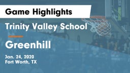 Trinity Valley School vs Greenhill  Game Highlights - Jan. 24, 2020