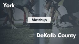 Matchup: York Institute vs. DeKalb County  2016
