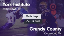 Matchup: York Institute vs. Grundy County  2016