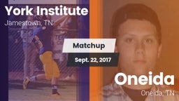 Matchup: York Institute vs. Oneida  2017