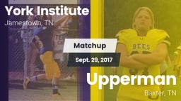 Matchup: York Institute vs. Upperman  2017