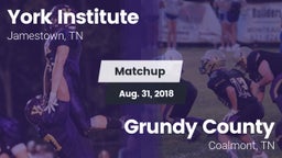Matchup: York Institute vs. Grundy County  2018