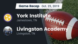 Recap: York Institute vs. Livingston Academy 2019