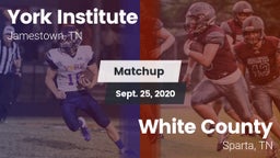 Matchup: York Institute vs. White County  2020