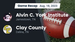 Recap: Alvin C. York Institute vs. Clay County  2023