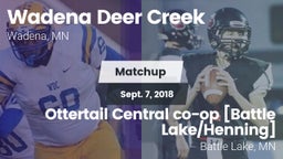 Matchup: Wadena-Deer Creek vs. Ottertail Central co-op [Battle Lake/Henning]  2018