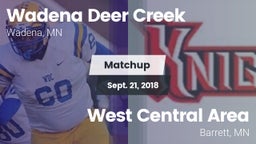 Matchup: Wadena-Deer Creek vs. West Central Area 2018
