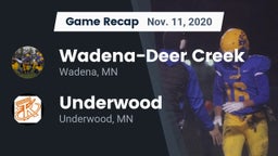 Recap: Wadena-Deer Creek  vs. Underwood  2020