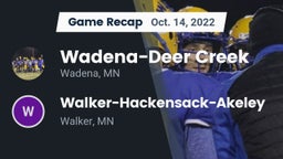 Recap: Wadena-Deer Creek  vs. Walker-Hackensack-Akeley  2022