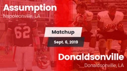 Matchup: Assumption vs. Donaldsonville  2019