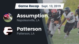 Recap: Assumption  vs. Patterson  2019