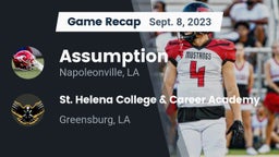 Recap: Assumption  vs. St. Helena College & Career Academy 2023