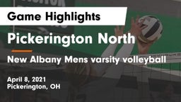 Pickerington North  vs New Albany  Mens varsity volleyball Game Highlights - April 8, 2021