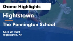 Hightstown  vs The Pennington School Game Highlights - April 22, 2022