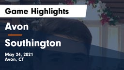 Avon  vs Southington  Game Highlights - May 24, 2021