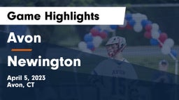 Avon  vs Newington  Game Highlights - April 5, 2023