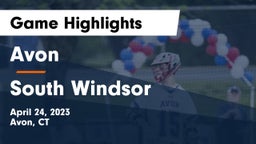 Avon  vs South Windsor  Game Highlights - April 24, 2023