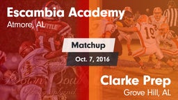 Matchup: Escambia Academy vs. Clarke Prep  2016