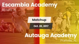 Matchup: Escambia Academy vs. Autauga Academy  2017