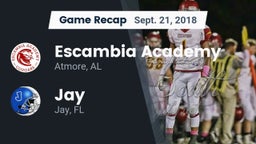 Recap: Escambia Academy  vs. Jay  2018