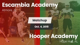 Matchup: Escambia Academy vs. Hooper Academy  2018