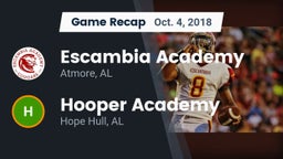 Recap: Escambia Academy  vs. Hooper Academy  2018