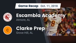 Recap: Escambia Academy  vs. Clarke Prep  2018