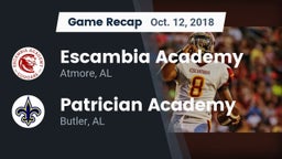 Recap: Escambia Academy  vs. Patrician Academy  2018