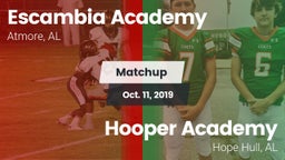 Matchup: Escambia Academy vs. Hooper Academy  2019